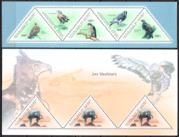 Guinea 2 MNH Minisheets From 2011 - Eagles & Birds Of Prey