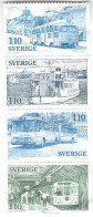 1977 Local Public Transport, Sweden - Lot Of 4 Stamps - Usati