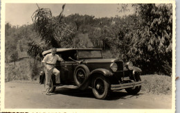 Photographie Photo Vintage Snapshot Amateur Automobile Voiture Cabriolet Auto - Coches