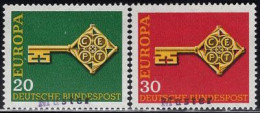 GERMANY(1968) Europa. Set Of 2 With MUSTER (specimen) Overprint. Scott No 983-4. - Autres & Non Classés