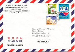 Korea South Air Mail Cover With More Topical Stamps Sent To Germany 22-9-1993 - Corea Del Sud