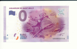 Billet Touristique  0 Euro  -  AQUARIUM DE SAINT-MALO - UEEB - 2016-1 n° 546 - Billet épuisé - Andere & Zonder Classificatie