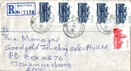 RSA South Africa Cover Breyten  To Johannesburg - Cartas & Documentos