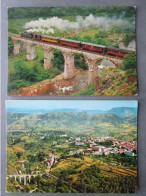 CP 07 Ardèche PRIVAS EN VIVARAIS - Ligne TOURNON Lamastre - Lot De 2 Cartes Postales  Chemin De Fer Train Vapeur - Privas
