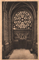 PARIS, CHURCH, ARCHITECTURE, INTERIOR, SAINTE-CHAPELLE, GRANDE ROSE, FRANCE, POSTCARD - Churches