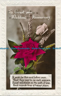 R109190 To Greet Your Wedding Anniversary. Flower Bouquet. RP. 1930 - Welt