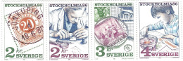 1986 Stockholmia 86, Sweden - Lot Of 4 Stamps - Gebruikt