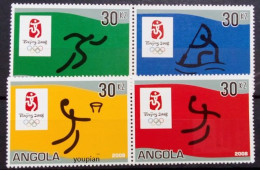Angola 2008, Summer Olympic Games In Beijing, Two MNH Stamps Strips - Angola