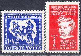 YUGOSLAVIA 1945, RED CROSS, COMPLETE, MNH SERIES With GOOD QUALITY, *** - Nuovi