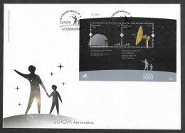 Portugal / Acores 2009  Mi.Nr. 558 / 559 - Sheet 41 , EUROPA CEPT / Astronomie - FDC CTT P.Delgada 2009.05.08 - 2009