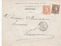 France Cover 1878 - 1876-1878 Sage (Type I)