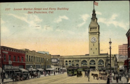 CPA San Francisco Kalifornien USA, Lower Market Street, Ferry Building - Andere & Zonder Classificatie