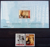 Angola 2009, 87th Birth Anniversary Of Agostinho Neto, MNH S/S And Stamps Set - Angola