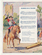 Publicité Biscuits PERNOT - Malbrough S'en Va T'en Guerre - Partitions Musicales Anciennes