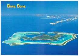 Polynésie Française  BORA BORA Vue Aerienne De La Côte Nord-Est De BORA BORA Avec île De Maupiti Au Fond N° 854 Tahiti - Polynésie Française