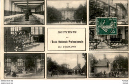 D18  VIERZON  Souvenir De L'École Nationale Professionnelle  ....... Carte Multivue - Vierzon