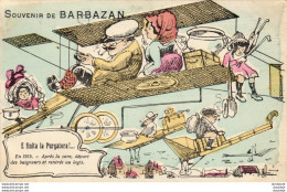 D31  BARBAZAN   En 1915 Après La Cure Départ Des Baigneurs Et Rentrée Au Logis   ........ Carte D'illustrateur - Barbazan