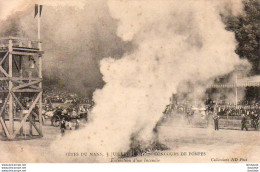 D72  Fêtes Du Mans 3 Juillet 1904 Concours De Pompes Extinction D'un Incendie - Sapeurs-Pompiers