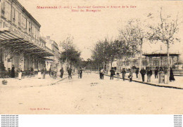 D47  MARMANDE  Boulevard Gambetta Et Avenue De La Gare  Hôtel Des Messageries ( Animée ) ............. .  ( REP1918) - Marmande