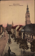 CPA Świdnica Schweidnitz Schlesien, Markt, Rathaus, Hohstraße - Schlesien
