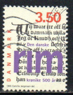 DANEMARK DANMARK DENMARK DANIMARCA 1995 DANISH RHYMED CHRONICLE 500th ANNIVERSARY 3.50k USED USATO OBLITERE' - Usati