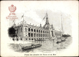 Artiste Lithographie Paris, Weltausstellung 1900, Palast Der Land- Und Seearmeen - Otros & Sin Clasificación
