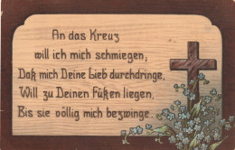 TH3621   --   AN DAS KREUZ .........   SPRUCHKARTE  --  SAYING CARD     --  1918 - Otros & Sin Clasificación