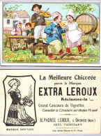 Chromos - Chicorée Extra Leroux - Les Boissons Le Cidre - Pliure à Gauche - Other & Unclassified
