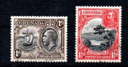 GRENADA - 1934/36 -  1 D + 1 1/2 D - King George V - Used - SG136+SG137     MyRef:E - Granada (...-1974)