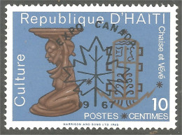 XW01-1527 Haiti Statuette Bois Wood Sculpture Surcharge EXPO MONTREAL 1967 MH * Neuf - 1967 – Montreal (Canada)