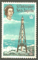 XW01-1514 St Christopher Nevis Anguilla Phare Sombrero Lighthouse Lichtturm Faro No Gum - Vuurtorens