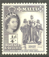 XW01-1486 Malta 1/4 D Monument Siege 1565 No Gum - Militaria