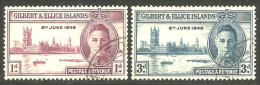 XW01-1472 Gilbert Ellis Islands Peace Issue 1946 George VI - Familles Royales