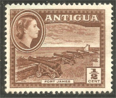XW01-1473 Antigua Fort James Canon Cannon No Gum - Antigua En Barbuda (1981-...)