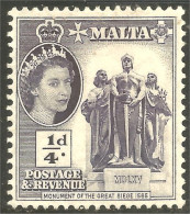 XW01-1441 Malta 1/4 D Monument Siege 1565 No Gum - Malte