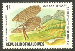 XW01-1454 Maldives First Airplane Premier Avion Erstes Flugzeug MNH ** Neuf SC - Airplanes
