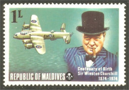 XW01-1434 Maldives Winston Churchill Avion RAF Airplane Flugzeug Aereo MNH ** Neuf SC  - Autres & Non Classés