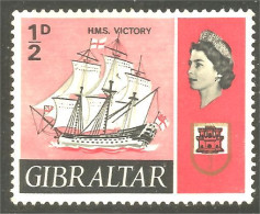 XW01-1429 Gibraltar Voilier HMS VICTORY Sailing Ship Bateau Schiff No Gum  - Bateaux