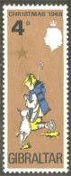 XW01-1421 Gibraltar Noel Christmas 1968 Agneau Lamb Mouton Schapen Pecora Oveja No Gum  - Navidad