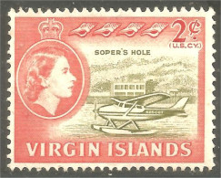 XW01-1380 Virgin Islands Iles Vierges Soper's Hole Avion Airplane Flugzeug Aereo No Gum - Flugzeuge