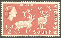 XW01-1362 South Georgia Reindeer Renne Rentier Reno No Gum - Other & Unclassified