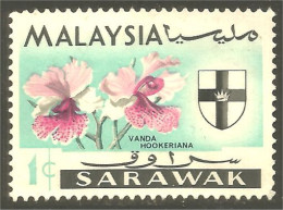 XW01-1345 Malaysia Sarawak Orchidée Orchid Orkid Orchidea Orquidea Vanda Hookeriana - Maleisië (1964-...)