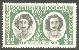 XW01-1325 Southern Rhodesia Royal Visit Viste Royale No Gum - Königshäuser, Adel