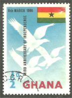XW01-1318 Ghana Indépendence Independence Drapeau Flag Colombe Dove Paloma Taube - Ghana (1957-...)