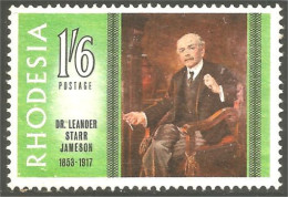 XW01-1324 Rhodesia Dr Leander Starr Jameson No Gum - Rhodesien (1964-1980)