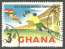 XW01-1313 Ghana Football Soccer Drapeau Flag Goalie Gardien But - Oblitérés