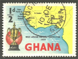 XW01-1317 Ghana Football Soccer Carte Afrique Africa Map - Aardrijkskunde