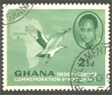 XW01-1310 Ghana 2 1/2d Indépendence Independence Oiseau Bird Uccello Vogel Mouette Gull Mowe - Autres & Non Classés