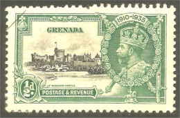 XW01-1251 Grenada 1935 Silver Jubilee Chateau Windsor Castle Tear Déchirure MH * Neuf - Familias Reales