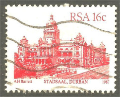 XW01-1255 South Africa Durban Stadsaal Hotel De Ville City Hall - Used Stamps